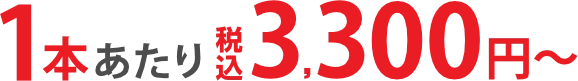 1本あたり税込3300円～