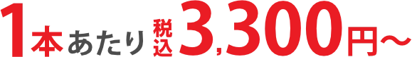 1本あたり税込3300円～