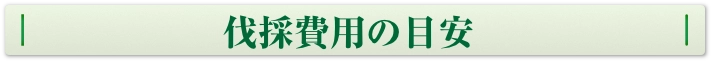 伐採費用の目安